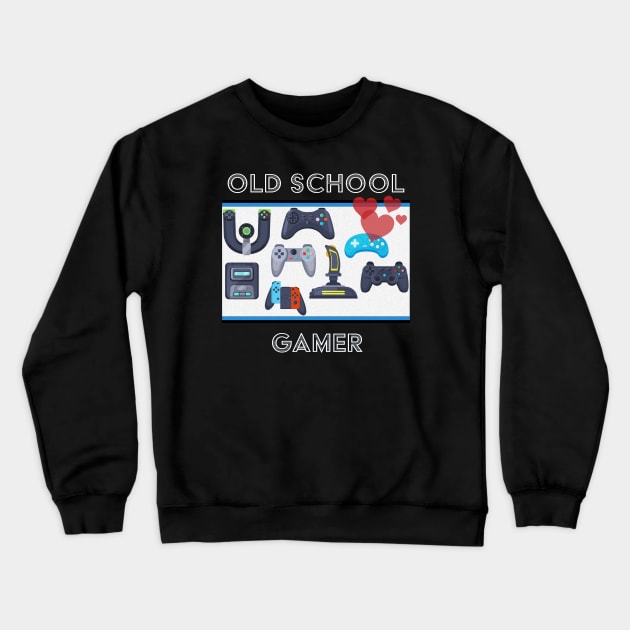 Old School Gamer! Crewneck Sweatshirt by QuoththeRaven_TM